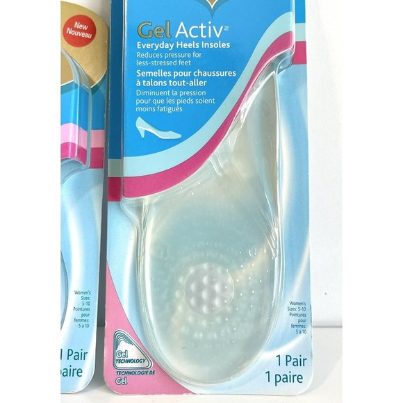Amopé Gel Activ Ladies High Heel Insoles ~ Comfort Insoles ~ Set of 2 ~ NEW - Picture 6 of 10